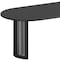 Homeroots 79" Black Solid Wood Double Pedestal Base Oval Dining Table 721107 - alternate 3
