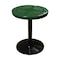 Leisure Craft 24" Round Perforated Pedestal Table, Portable, 30"H, Green 24TAB30-GREEN - alternate 1