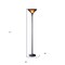 Homeroots 71" Rusted Torchiere Floor Lamp With Brown Dome Shade 526336 - alternate 4