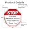 Signmission Stop Please Remain Inside Your Vehi, 10 Inch X 10 Inch, Vinyl Decal OC-D-10-197 - alternate 2