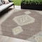 Homeroots 5' X 8' Taupe Gray And Ivory Oriental Washable Indoor Outdoor Area Rug 598449 - alternate 1