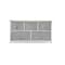 Homeroots 39" Gray and White Steel and Fabric Five Drawer Dresser 470352 - alternate 1