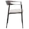 Leisuremod Kora Modern Leather Dining Arm Chair with Iron Legs in Taupe, 2PK KCWN-21TP2 - alternate 6