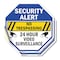 Signmission Security Alert No Trespassing 24 Ho, 4 inch X 4 inch, Vinyl Decal, 2PK OC-D-2PACK-4-185 - alternate 1