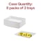 Smarty Had A Party 9" x 13" White Rectangular with Groove Rim Plastic Serving Trays (24 Trays), 24PK 7913-CASE - alternate 4