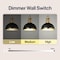 Jonathan Y Homer 13" 1-Light Modern Industrial Metal LED Dome Pendant, Black/Brass Gold JYL9536A - alternate 4