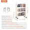Vevor 3-Tier Rolling Book Cart with L-Shaped Shelves, Single-Sided, Black HXTC-3LD-5577 - alternate 4