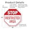 Signmission Stop Restricted Area, 18 Inch X 18 Inch, Plastic Sign OC-P-18-177 - alternate 4