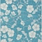 Homeroots 5' X 8' Turquoise Ivory And Gray Floral Washable Indoor Outdoor Area Rug 599929 - alternate 4