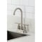 Kingston Brass Double-Handle 4" Centerset Bar Faucet, Brushed Nickel KB8498CML - alternate 2
