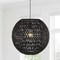 Jonathan Y Luna 15.75" 1-Light Bohemian Modern Woven Rattan/Iron LED Pendant, Black JYL6503C - alternate 4