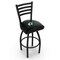 Holland Bar Stool Co 36" Blk Wrinkle Dallas Stars Swivel Bar Stool, Ladder Back L01436DalSta - alternate 1