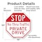 Signmission Stop No Thru Traffic Private Drive, 10 Inch X 10 Inch, Aluminum Metal Signs OC-A-10-223 - alternate 4