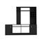 Homeroots 78" Black Wood Enclosed and Open Storage Entertainment Center with Bookcase 535163 - alternate 1