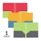 C-Line Products 8-1/2" x 11" Assorted Two-Tone Two-Pocket Super Heavyweight Poly Portfolio, 1/EA, 36/DS 34700-DS - alternate 1