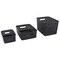 Advantus Plastic Weave Storage Bins, Assorted Sizes, Black, 3PK 40329 - alternate 3