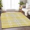 Homeroots 8' X 10' Yellow Black And Ivory Plaid Washable Indoor Outdoor Area Rug 596372 - alternate 4