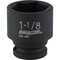 Channellock 1/2'' Drive 1-1/8'' 6-Point Shallow Standard Impact Socket 313599 - alternate 1