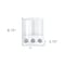 Homeroots White Heavy Duty Plastic Three Chamber Wall Mount Soap Dispenser 571508 - alternate 3