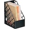 Officemate Magazine File, Black, Plastic, 6 1/8 in W, 9 1/2 in L, 11 3/4 in H, 9.5" D, 1 Number of Compartments 26083 - alternate 1