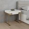 Homeroots 24" Champagne Gold and White One Drawer Nightstand 491588 - alternate 3