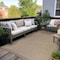 World Rug Gallery Contemporary Bordered Weather Resistant Reversible Indoor/Outdoor Rug 5 ft x 7 ft Beige WR111BEIGE5X7 - alternate 1