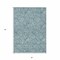 Homeroots 3' X 5' Teal Blue And Ivory Floral Washable Indoor Outdoor Area Rug 594665 - alternate 2