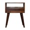 Homeroots 22" Brown Solid Wood One Drawer Nightstand 651531 - alternate 5