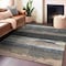 Homeroots 10' X 14' Black Abstract Washable Indoor Outdoor Area Rug 608630 - alternate 5