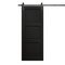 Sartodoors Modern Barn Door 36 x 84 inches, Ego 5010 Painted Black Oak, 6.6FT Rail Track Heavy Hardware Set ,  EGO5010BD-B-CHK-3684 - alternate 1