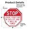 Signmission Stop Leave Your Car in This Lot and, 6 inch X 6 inch, Vinyl Decal, 2PK OC-D-2PACK-6-259 - alternate 3