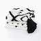 Homeroots 60" X 50" Black and White Woven Cotton Striped Throw Blanket with Tassels 516485 - alternate 3