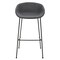 Homeroots Set of Two 30" Gray and Black Fabric and Steel Low Back Bar Height Bar Chairs 544690 - alternate 5