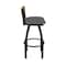 Holland Bar Stool Co Revelle 30in Swivel Bar Stool with Black Wrinkle Finish, Medium Back and Graph Coal Seat 881 - alternate 4