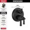 Delta Dorval Traditional 2-Handle Monitor 17T Series Valve Trim with 3 Setting Diverter T27T856-BL - alternate 2