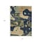 Homeroots 10' X 14' Navy Blue Gold And Olive Green Abstract Washable Indoor Outdoor Area Rug 630608 - alternate 2
