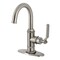 Kingston Brass One-Handle Single-Hole Bathroom Faucet with Deck Plate and Push Pop-Up Drain, Brushed Nickel KSD2218KL - alternate 1