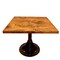 Homeroots 36" Brown And Black Square Solid Wood And Steel Pedestal Base Dining Table 518601 - alternate 1