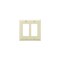 Pass & Seymour TradeMaster Switch Wallplate, 4-11/16 in L, 4-3/4 in W, 2 -Gang, Nylon, Ivory, Matte TP262ICC30 - alternate 1