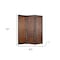 Homeroots 72" Brown Wood Folding Three Panel Screen Room Divider 274906 - alternate 4