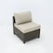 Deko Living Outdoor Sectional Wicker Sofa, Chairs and Table, 8 Pieces, Brown w/Beige and Red Cushion Covers COP30011 - alternate 3