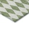 Homeroots 3' X 5' Green And Ivory Geometric Washable Indoor Outdoor Area Rug 577049 - alternate 3