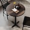 Flash Furniture Bennett 30 in Round Solid Wood Indoor Tabletop in Dark Brown with 22 in x 22 in Bar Height GSF-RD30-DKBRN-T2222B-GG - alternate 4