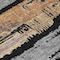 Homeroots 9' X 12' Black Gold And Brown Striped Washable Indoor Outdoor Area Rug 616644 - alternate 3