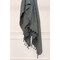 Homeroots 50" X 60" Gray Cotton Knitted Striped Throw Blanket with Tassels 518782 - alternate 2