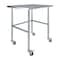 Amgood 30in D x 36in L Stainless Steel Open Base Table, 3in Casters AMG WT-3036-RCB-WHEELS-Z - alternate 1