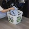 Basicwise Flexible Plastic Laundry Basket - Square Storage Hamper with Side Handles for Easy Carrying QI003857.WT - alternate 5