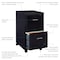 Space Solutions 14.25 in W 2 Drawer Mobile Vertical File Cabinet, Black 16872 - alternate 4