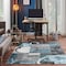 World Rug Gallery Contemporary Abstract Circle Design Soft Area Rug 6 ft 6 in x 6 ft 6 in Square Gray 307GRAY6SQ - alternate 2