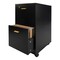 Lavish Home 2 Drawer Wood File Cabinet Filing Cabinet with Lock Rolling File Cabinet for Under Desk Storage 80-FC-4-BLK - alternate 4